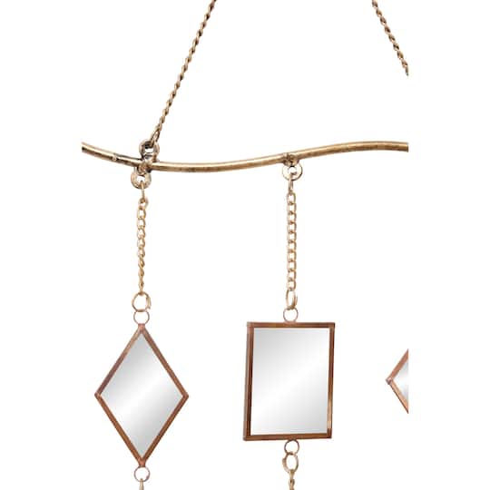32" Brown Metal Eclectic Mirror Wind Chime